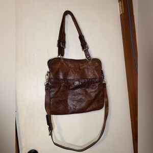 Brown Leather Shoulder Bag